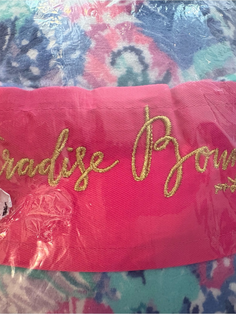 Lilly Pulitzer Pink and Turquoise Plush Logo Blanket